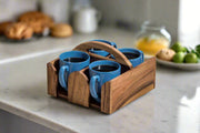 Acacia Wood Coffee Mug Caddy